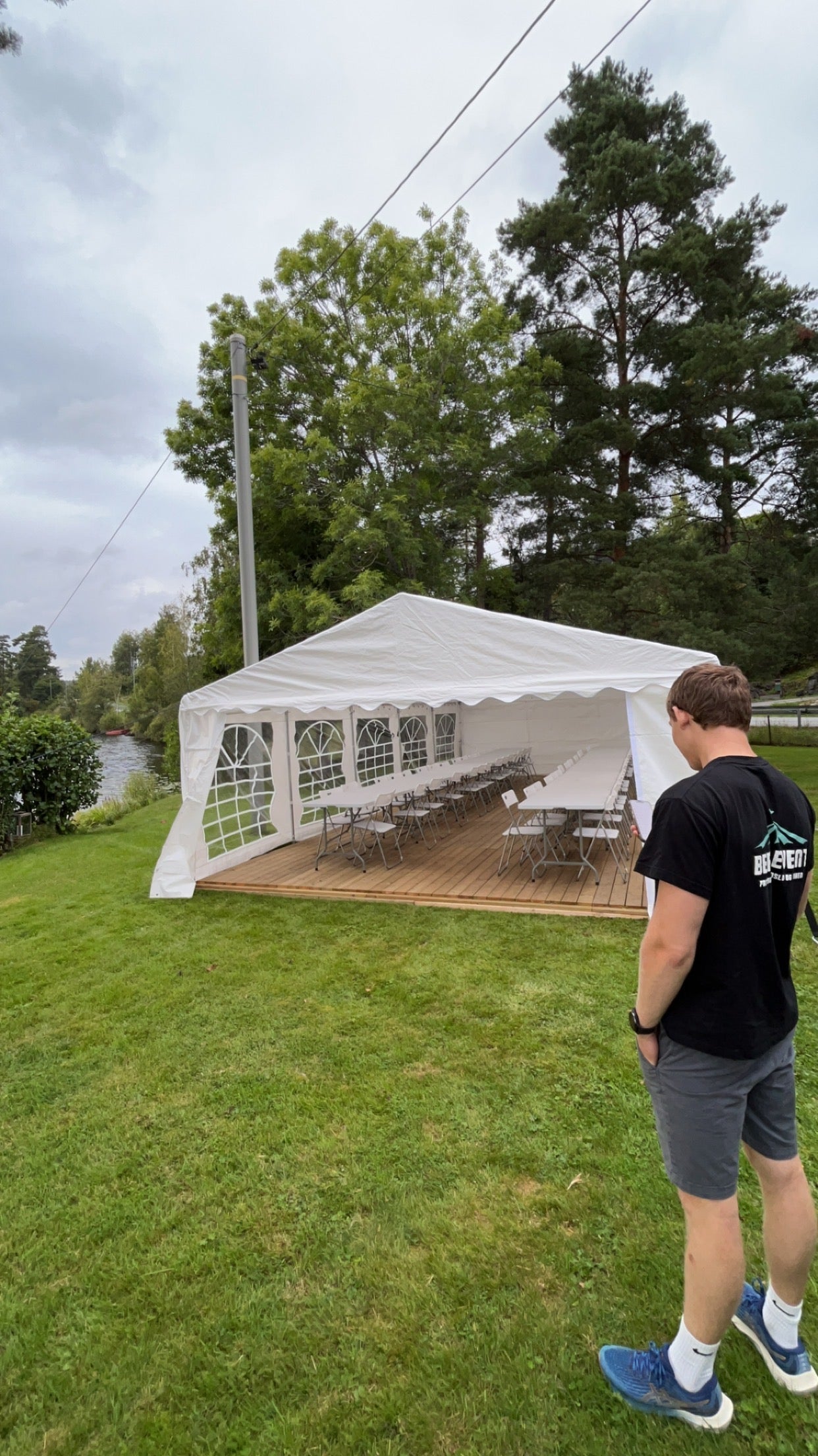 Tregulv til partytelt